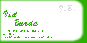 vid burda business card